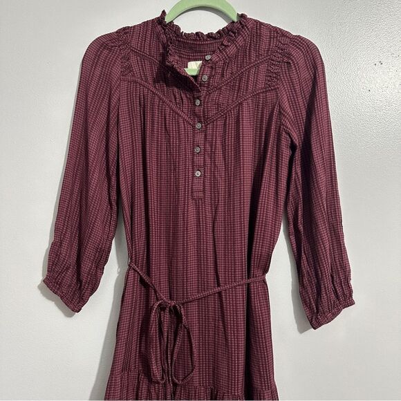 Loft Pleated Button Drop Waist Dress size XSP - Picture 2 of 7